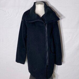 Monk & Lou Black Full Zip Pea Coat S